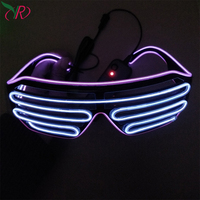 Lunettes LED décoratives classiques lumineuses dans le noir avec logo personnalisé, lunettes à lumière froide