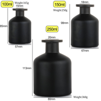 Nouvelle conception, nouvelle tendance, flacon diffuseur de parfum en verre vide de forme ronde, flacon diffuseur d'arômes vide de haute qualité