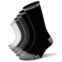 Lot de 6 paires de chaussettes de sport pour hommes, en tricot athlétique, respirantes, avec coussinets, pour la course à pied, le travail, ODM, taille 9-12/12-15, logo personnalisé