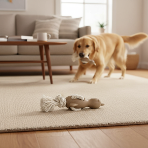 Giocattoli per Cani all'Ingrosso, Giocattoli Interattivi Resistenti al Morso per Addestramento Animali Domestici, Giocattoli da Masticare per Cani in TPR a Forma di Anatra con Corda e Suono, Fornitura Diretta dalla Fabbrica - Product Image 1