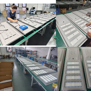 Nhôm 30W 40W 60W ngoài trời LED vườn năng lượng mặt trời đèn đường 50W tất cả trong một với bảng điều khiển năng lượng mặt trời Silicon đơn tinh thể - Product Image 4