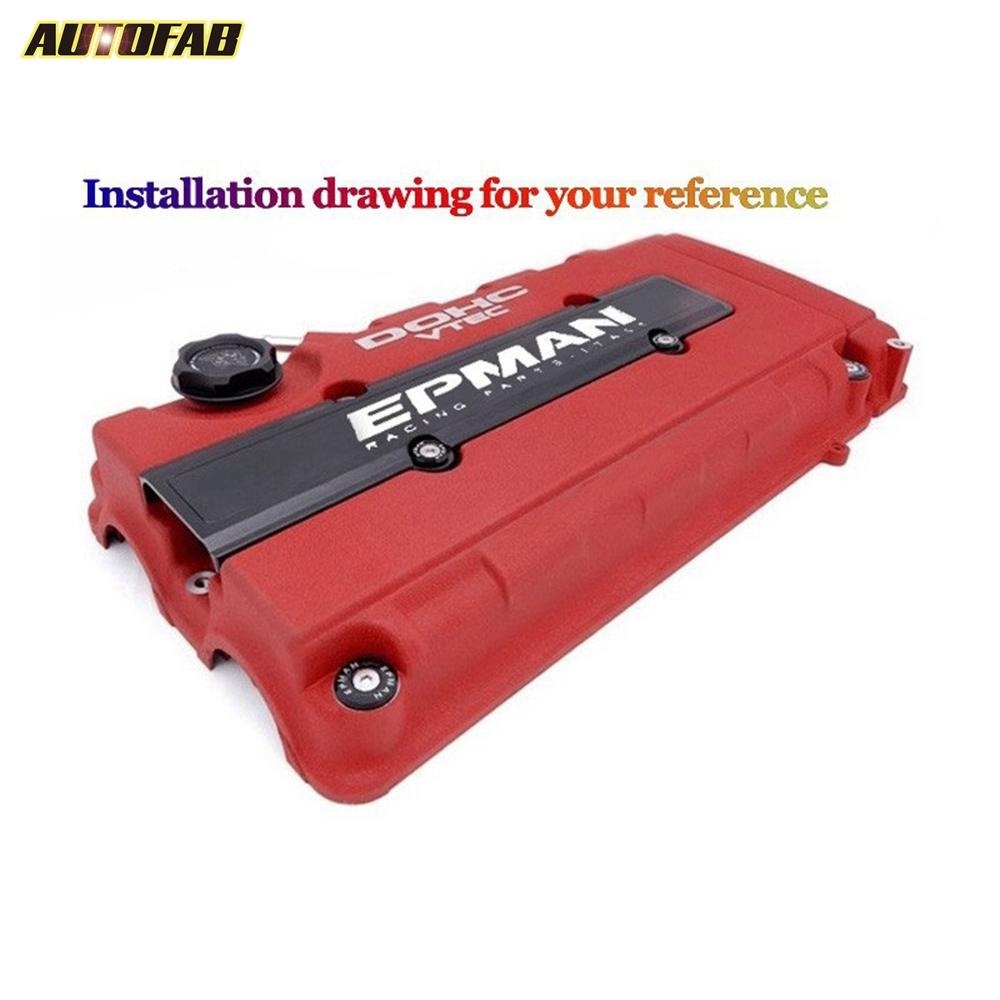 EPMAN RACING EVTEC cubierta de válvula arandelas tornillos Kit de hardware rojo para HONDA Civic ACURA Integra EP-DP004