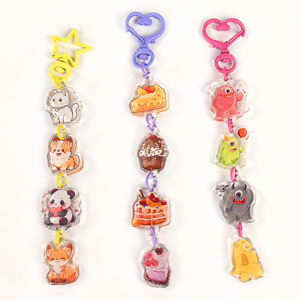La fabricación hace su propio diseño personalizado Anime encanto llavero epoxi acrílico llavero - Product Image 4