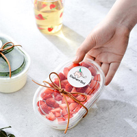 Conteneur à gâteau en plastique PS recyclable sur mesure pour tranches de tiramisu, emballage transparent de dessert, boîte à gâteau