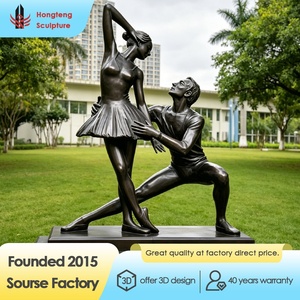 Escultura de Bronce Personalizada de Fábrica a Tamaño Real de Pareja Bailando, <span class=keywords><strong>Bailarina</strong></span> de Ballet, Dama de la Aldea del Baile, Mujer Gorda <span class=keywords><strong>Famosa</strong></span> - Product Image 2