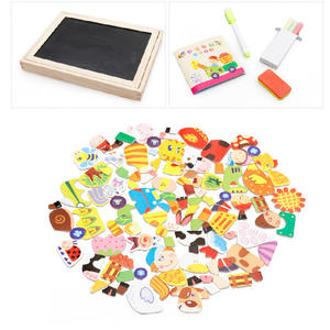 Jouet de puzzle magnétique en bois Maru, tableau de dessin d'animaux double face pour les tout-petits de 2 à 4 ans, unisexe - Product Image 2