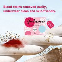 Feuilles de lavage pour sous-vêtements avec une formule exclusive pour éliminer les taches de sang