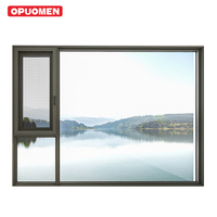 Ventana de aleación de aluminio con giro inclinable moderno personalizado, marco de triple acristalamiento bajo para el hogar, cortina de persiana de contenedor prefabricada para Hotel