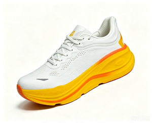 Zapatillas Deportivas Blancas de Malla <span class=keywords><strong>para</strong></span> <span class=keywords><strong>Hombre</strong></span> con Entresuela Degradada en Amarillo, Transpirables, Ligeras, con Amortiguación Suave - Product Image 2