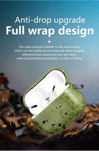 Nuevas Tendencias OEM Funda Protectora Rígida de Cuero PU con Diseño de Cocodrilo y Llavero para <span class=keywords><strong>Airpods</strong></span> Pro 3ra Generación 2026/2025 - Product Image 5