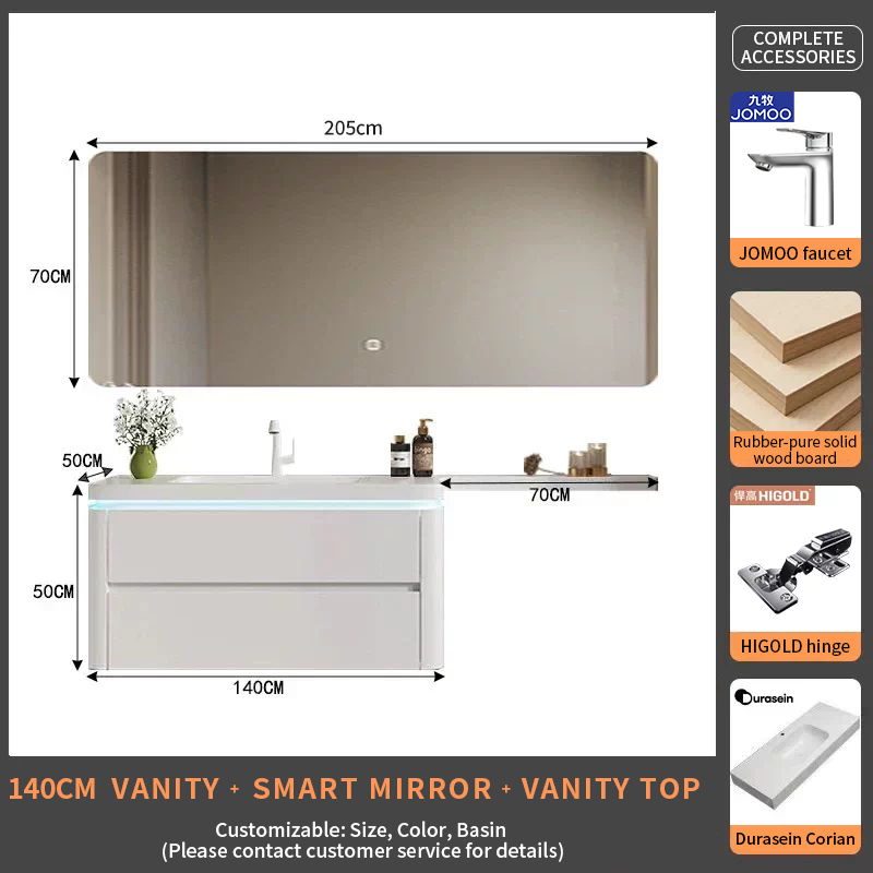 140Durasein Integrated Basin + Smart Mirror