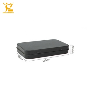 Embalaje resistente de acero inoxidable con bisagras para Mint Candy Containerpunkal Tin Box Rectanblack con tapa Custom Printed <span class=keywords><strong>Smen</strong></span> Women - Product Image 2