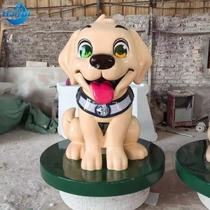 Sculpture de chiot de dessin animé joyeux - <span class=keywords><strong>Chien</strong></span> en fibre de verre personnalisé pour les animaleries et les zones pour enfants - Product Image 1