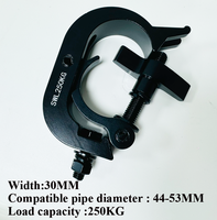 Pince de fixation robuste pour treillis d'éclairage de scène 300 kg, compatible 45-60 mm (1,77-2,36 pouces), pour éclairages DJ et présentoirs professionnels