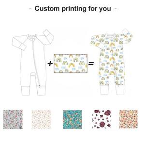 Pyjamas en viscose de bambou personnalisés en gros, barboteuses bébé en bambou bio à double fermeture éclair, vêtements de nuit pour bébés et jeunes enfants en bambou - Product Image 6