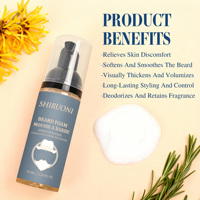 Mousse à barbe en marque propre, barbe douce et nettoyante en profondeur, nettoyant pour barbe pour tous les types de peau