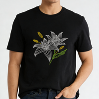 Transfert thermocollant de fleurs en strass pour T-shirt