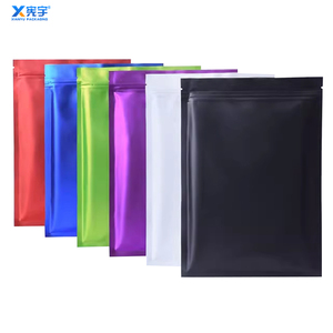 Sachet refermable en Mylar plastique coloré, réutilisable, pour stockage alimentaire, pochette autoportante en aluminium avec encoche de déchirement pour bonbons, snacks et artisanat - Product Image 5