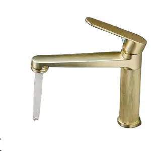 Jx1226 OEM ODM keran bak kuningan disikat emas keran Toilet Mixer kamar mandi keran wastafel