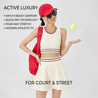 Jupe de tennis plissée taille haute pour femme, jupe-short athlétique à séchage rapide et respirante avec empiècements contrastants, mini-jupe de golf