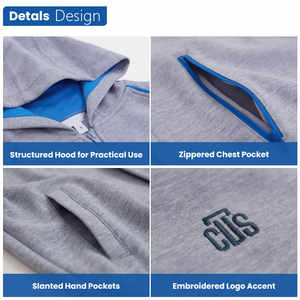 Sudadera Deportiva para Hombre, de Algodón y Poliéster, para Entrenamiento de Invierno y Uso Diario, con Logotipo Frontal, pickle ball - Product Image 3