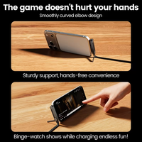 Câble de données tressé pliable 240W avec support, USB-C vers USB-C, pour la recharge et le jeu