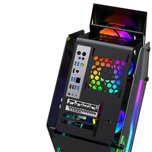 Lovinglcool Chất lượng cao ITX làm mát RGB trường hợp giữa tháp Máy tính chơi Game trường hợp màu đen PC chơi Game tủ máy tính trường hợp và tháp - Product Image 3