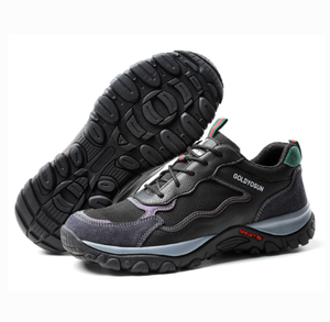 DFS0305 Zapatos de Seguridad Transpirables de Gamuza Negra y Gris, Zapatos de Protección y de Moda 2 en 1 - Product Image 3