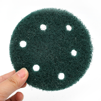 Tampons abrasifs en tissu nylon de 5 pouces (125 mm) à 6 trous avec fixation auto-agrippante pour le polissage et l'ébavurage du bois et du métal