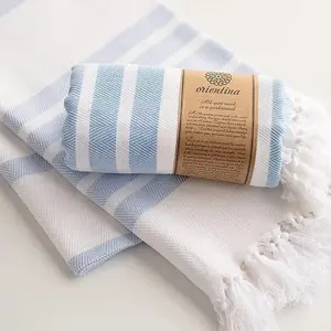 Стильное полотенце из 100% хлопка в полоску с кисточками, турецкое пляжное полотенце в наличии