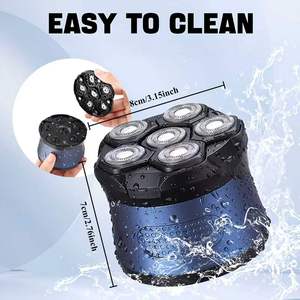 Rotary <b>Shaver</b> 6-Blade Floating Head Li-Ion <b>Battery</b> Washable For Barber Shop - Product Image 3