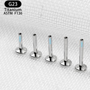 Base de remplacement pour piercing de lèvre en titane G23 à filetage interne, pour bijoux de piercing d'oreille, conforme à la norme ASTM F136 - Product Image 4