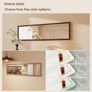 Miroir mural rectangulaire moderne minimaliste de style médiéval, pleine longueur, horizontal, à fixer au mur, pour entrée, salle à manger, <span class=keywords><strong>café</strong></span> - Product Image 3