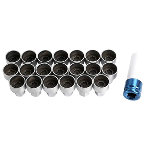 Jeu de clés <span class=keywords><strong>antivol</strong></span> pour écrous de roue <span class=keywords><strong>BMW</strong></span> 041-060, 21 pièces, avec douille de 17 mm <span class=keywords><strong>1</strong></span>/2 pouce - Product Image 6