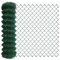 Malla de Alambre Galvanizado Anticorrosión de 8 pies para Cancha de Fútbol, Malla de Alambre con Recubrimiento de PVC, Malla de Alambre de Eslabones de Diamante, Cercado Moderno