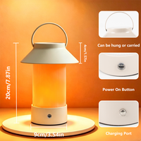Lampe de table portable, lampe de camping, lanterne anti-moustiques USB, lumière d'ambiance chaude, lampe de nuit pour chambre, bureau, camping, patio, décoration de la maison