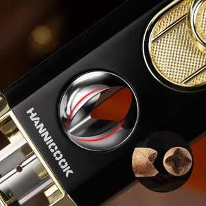 <strong>Triple</strong> Jet <strong>Flame</strong> Cigar Lighter with Windproof V Cutter New Style Metal Butane <strong>Torch</strong> Refillable for Smoking - Product Image 5