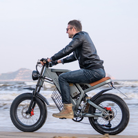 Coswheel-bicicleta eléctrica híbrida GT20 Elektrikli, neumáticos anchos de 20 pulgadas, 15Ah, 20Ah, 25Ah, 750W, venta al por mayor