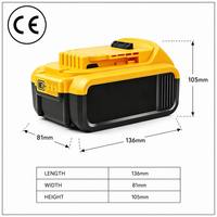 بطارية أدوات كهربائية قابلة لإعادة الشحن 20 فولت ليثيوم أيون لـ DeWalt DCB200 DCB180 DCB181 DCB182 DCB183 DCB184 DCB185 DCB201 DCB201-2