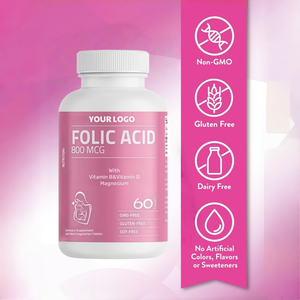 Venta caliente a granel Multi hierro y zinc productos suplemento vitamina B9 prenatal DHA tabletas de ácido fólico para el embarazo - Product Image 3