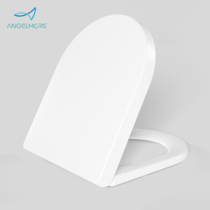 <span class=keywords><strong>Tapa</strong></span> de inodoro de plástico lavable con forma de D para uso en baños de hotel, juego de tapas de inodoro UF con botón de liberación rápida y <span class=keywords><strong>bisagra</strong></span>. - Product Image 1