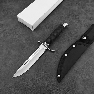 Couteau de chasse fixe HUAAO pour le camping et les activités de plein air, lame en acier 440C, dureté 55-57HRC, survie, bricolage, OEM, épaisseur 2,1 mm, étui en nylon - Product Image 2