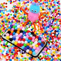 500 pièces de pompons doux de haute qualité, boules de pompons moelleuses, fournitures artisanales DIY pour jouets d'enfants et accessoires vestimentaires