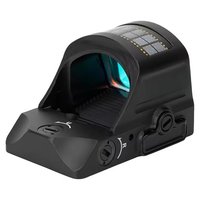 Mini viseur tactique HS507C-X2 à point rouge ouvert, fonction Shake-Awake, alimentation solaire, pour la chasse, avec support de fixation exosquelette réfléchissant