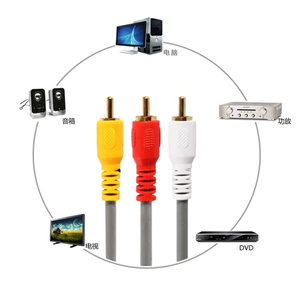 Hiệu suất cao RCA kết nối controles npoboa OEM dòng RCA rắn <span class=keywords><strong>VGA</strong></span> convertidor 3.5mm đến 3 RCA cáp âm thanh - Product Image 6