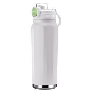 Gobelet isotherme double paroi en acier inoxydable 316, grande capacité, avec corps octogonal antidérapant et double paille intégrée - Product Image 5