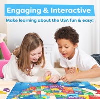 Rompecabezas de Estados Unidos para niños-70 piezas-Rompecabezas de mapa de EE. UU. 50 Estados con capitales-Rompecabezas de geografía para niños