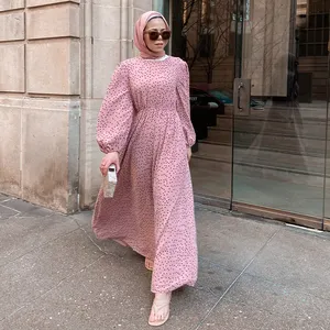 Trang Phục Hồi Giáo Hồi Giáo Áo Dài Tay Phụ Nữ Váy Chấm Bi Trang Phục Hồi Giáo Malaysia Giản Dị