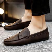 Mocassins à pampilles en daim pour hommes, style britannique, printemps-automne 2026, cousus main, à enfiler, respirants, semelle plate, chaussures habillées décontractées pour affaires