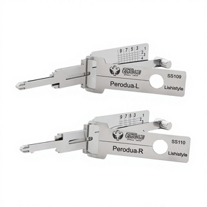 Attrezzo Professionale Lishi 2in1 con Logo EAGLE Argento per Cilindri Serratura Porta Auto Daihatsu, Forniture per Fabbri Professionisti - Product Image 1